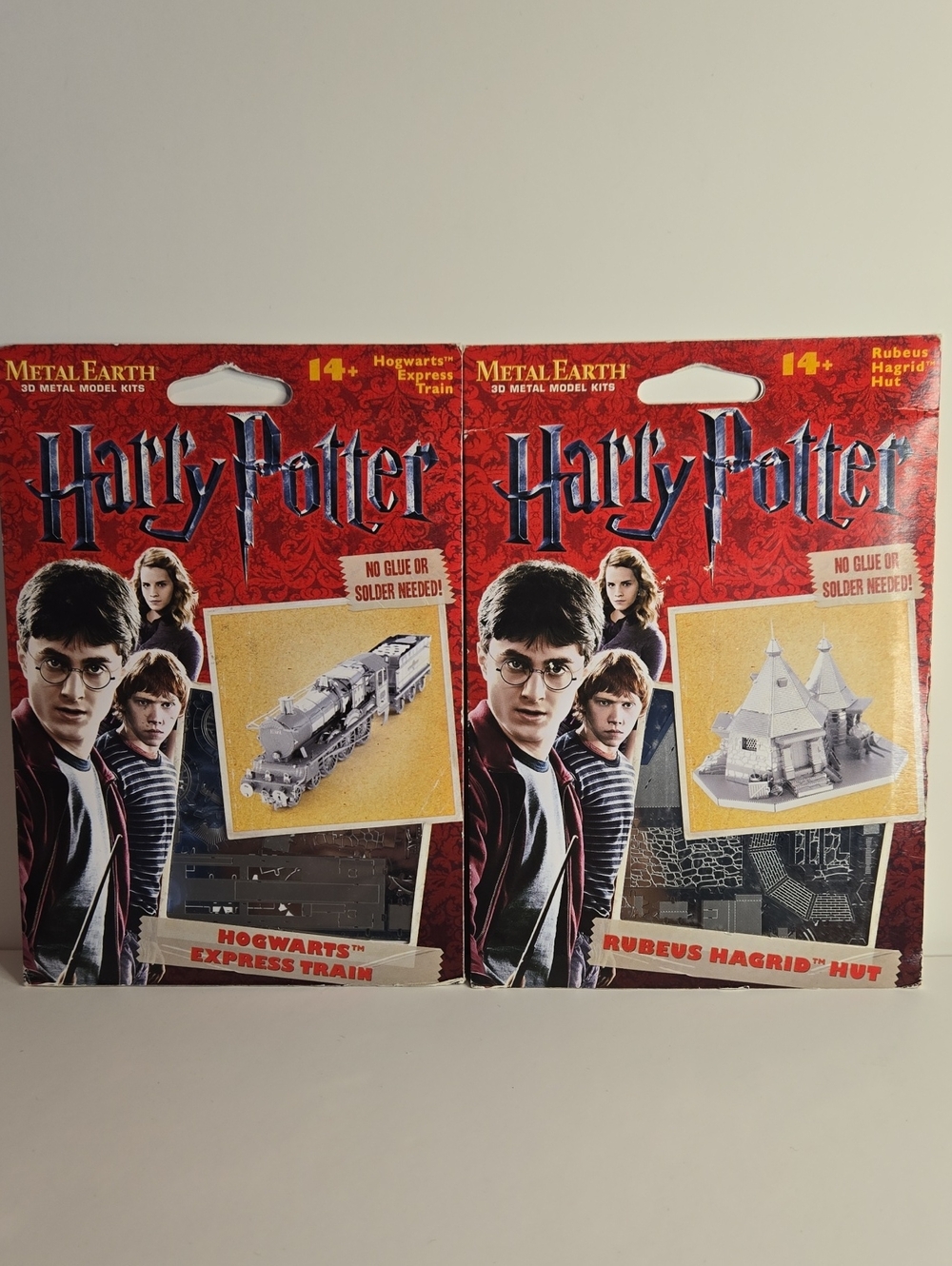 Harry Potter 3D Building Kits - Hogwarts Express Train & Rubeus Hagrid Hut (Red)